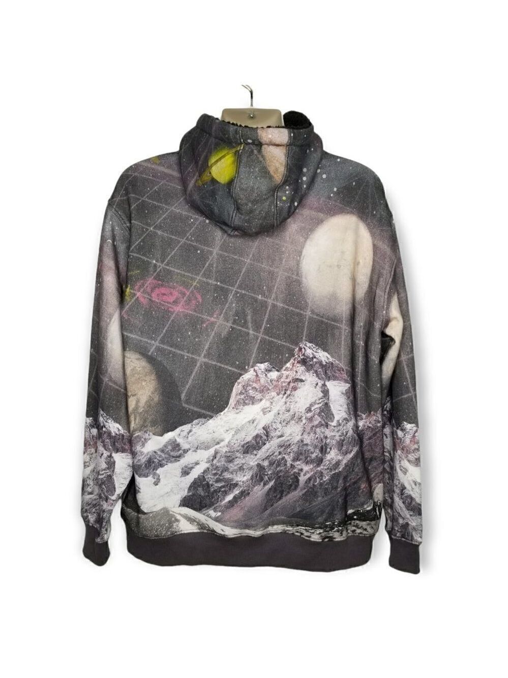 Guess Cosmic Fleece Hoodie Men’s‎ M Black Pullover - Picture 5 of 11